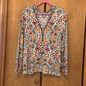 Rayon knit top, Johnny Was, large